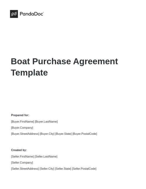 Boat Purchase Agreement Template