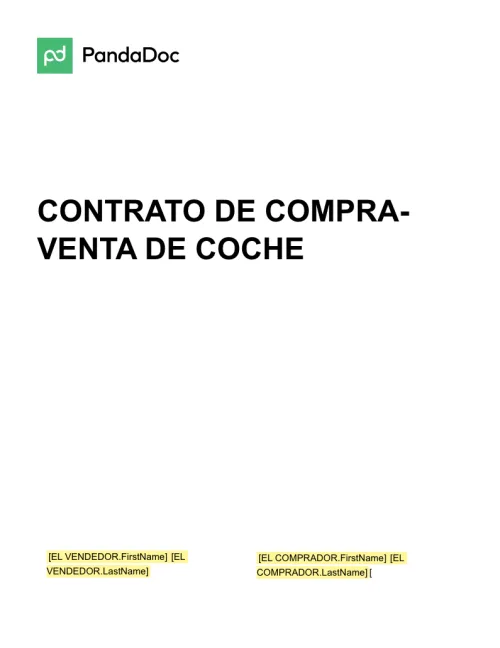 Contrato de compraventa de coche