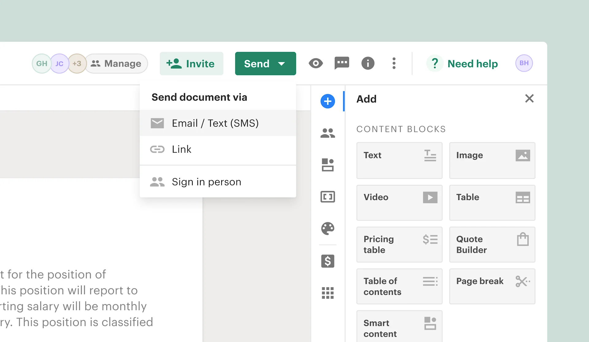 Featured: Send documents via text (SMS)