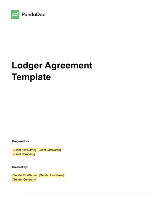 Lodger Agreement Template