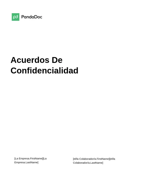 Acuerdo de confidencialidad