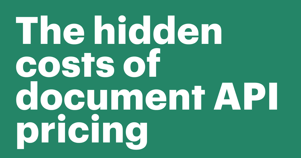 Featured: The hidden costs of document API pricing: What seat-based pricing actually means