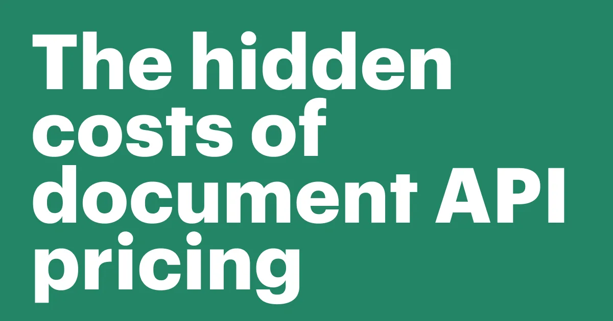 Featured: The hidden costs of document API pricing: What seat-based pricing actually means