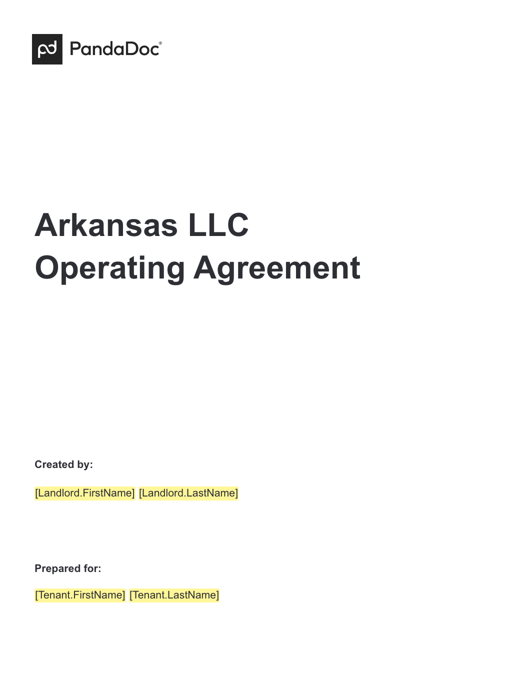 Arkansas LLC Operating Agreement