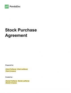 Stock Purchase Agreement Template