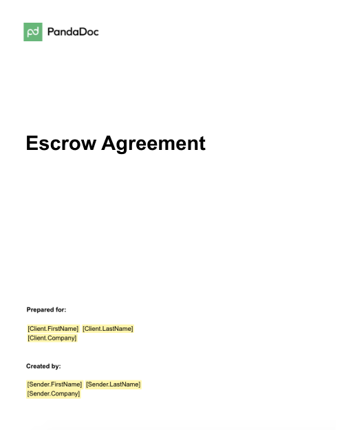 Escrow Agreement Template