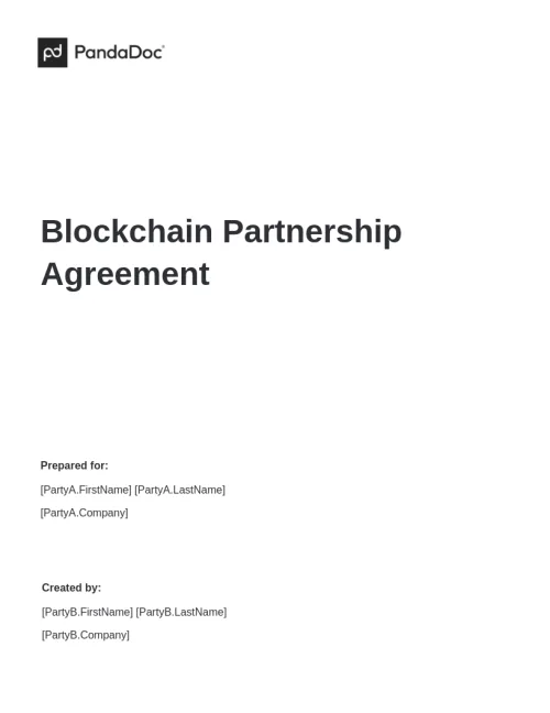 Blockchain Partnership Agreement