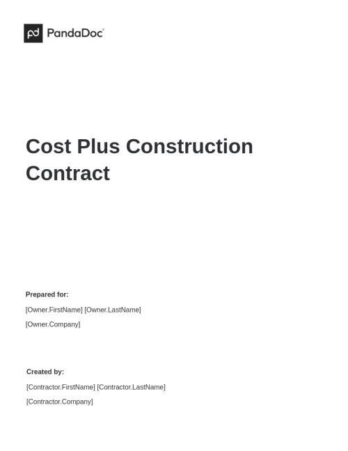 Cost Plus Construction Contract