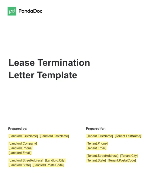 Lease Termination Letter