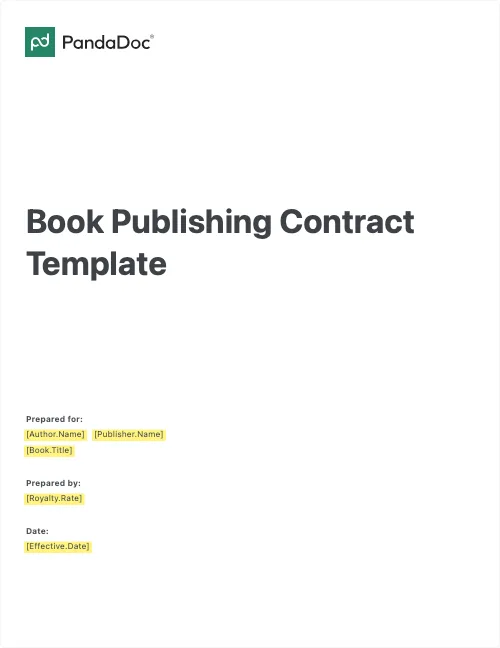 Book Publishing Contract Template