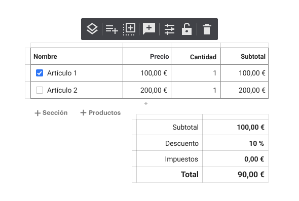 Pricing Table ES