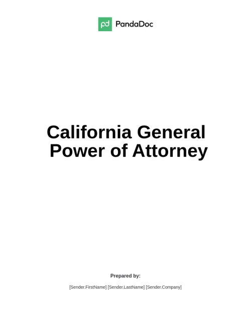 Power of Attorney California