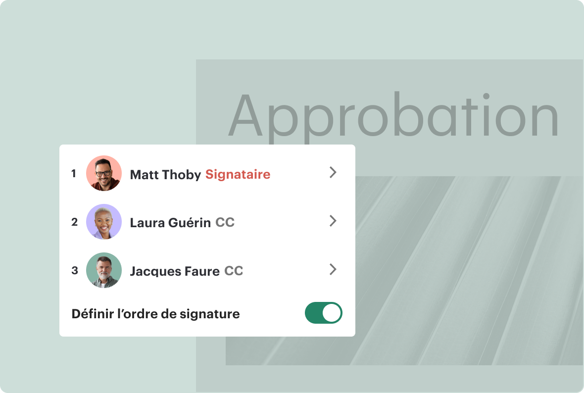 Approval Sigining Order Setup