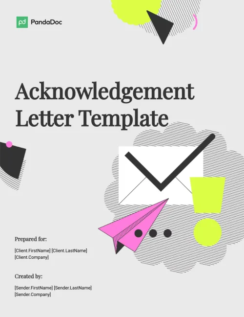 Acknowledgement Letter Template