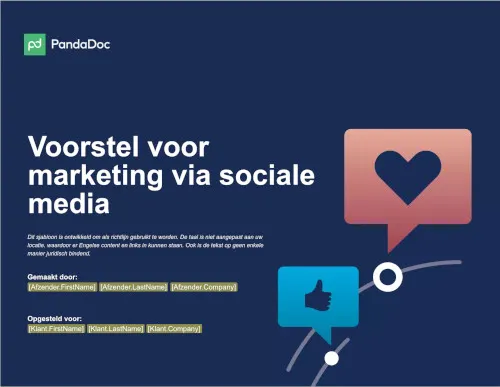 Marketingvoorstel voor sociale media