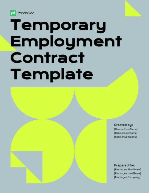 Temporary Employment Contract Template