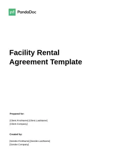 Facility Rental Agreement Template