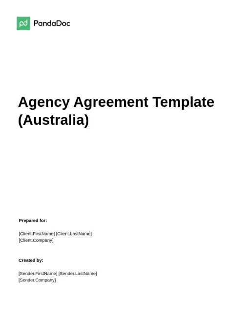 Agency Agreement Template (Australia)