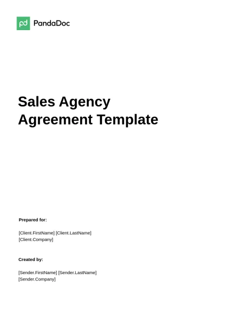 Sales Agency Agreement Template UK