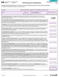 Electronic TD1 2019 Form (Personal Tax Credits Return)