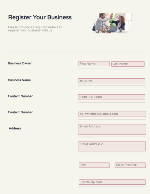Business Registration Form