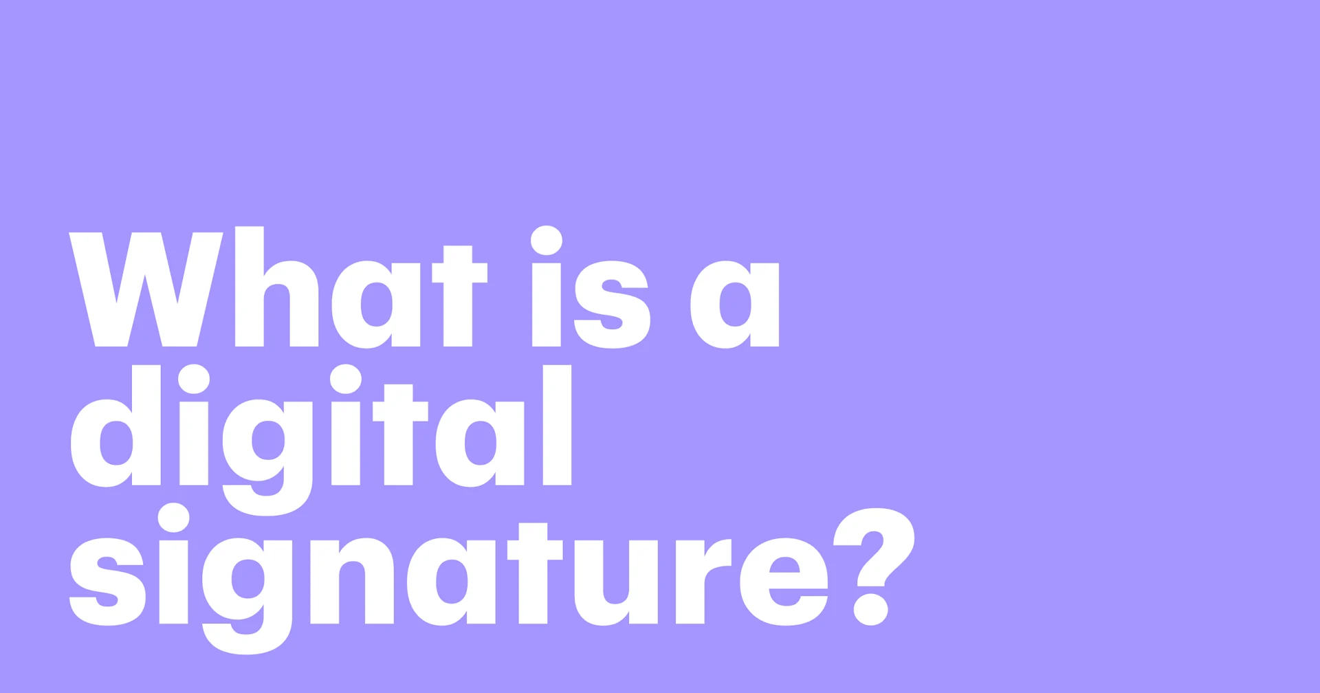 what is a digital signature