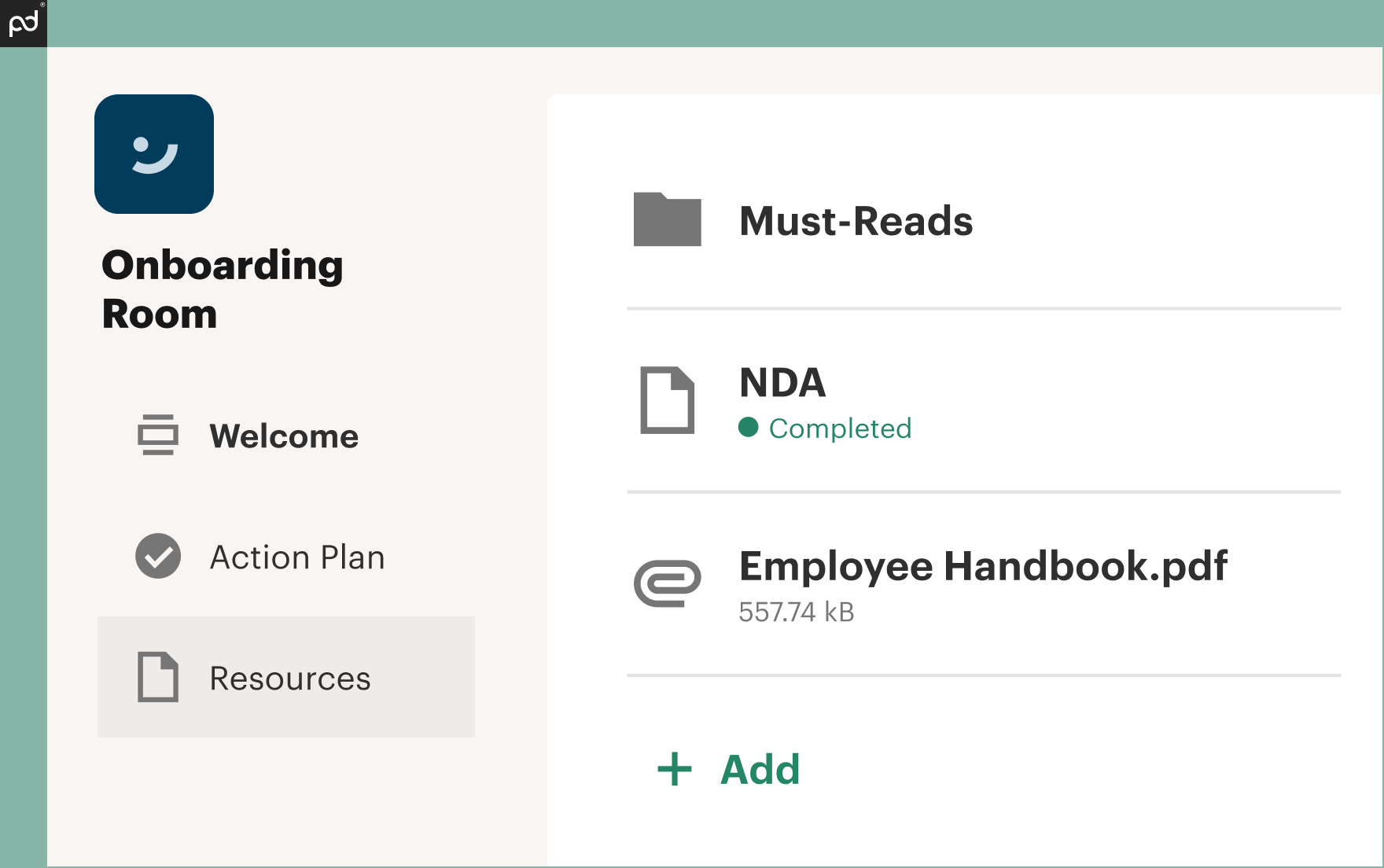onboarding room resources