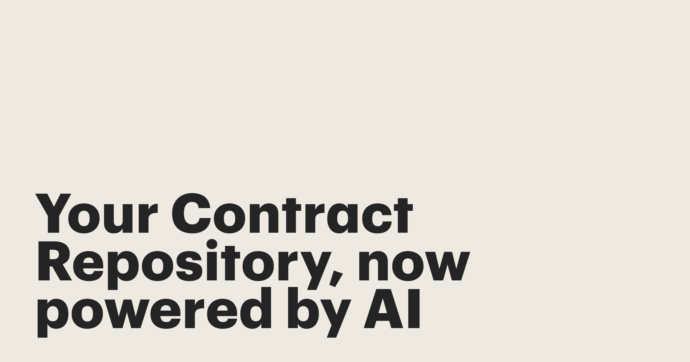 Your Contract Repository, now powered by AI