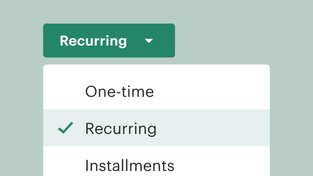 Set one-time and recurring fees
