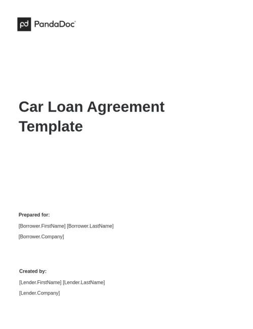 Car Loan Agreement Template