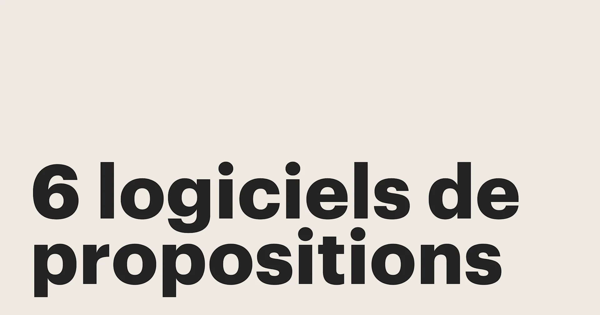 Les 6 meilleurs logiciels de création de propositions commerciales en 2023