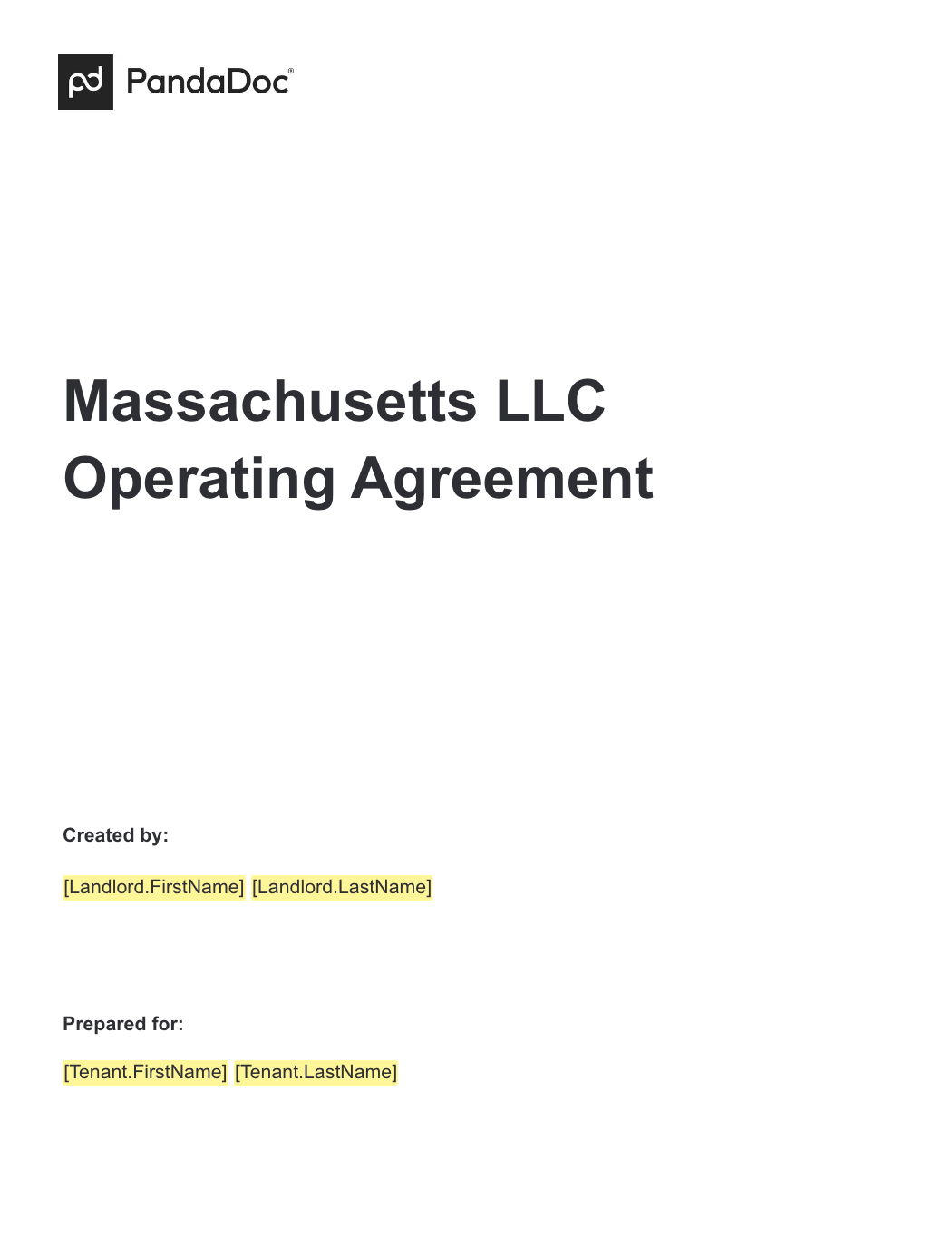 Massachusetts LLC Operating Agreement