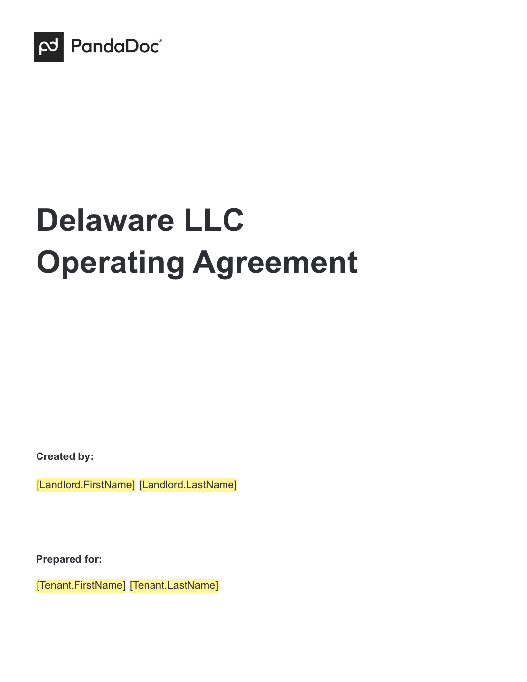 Delaware LLC Operating Agreement