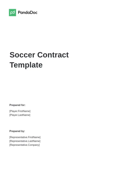 Soccer Contract Template