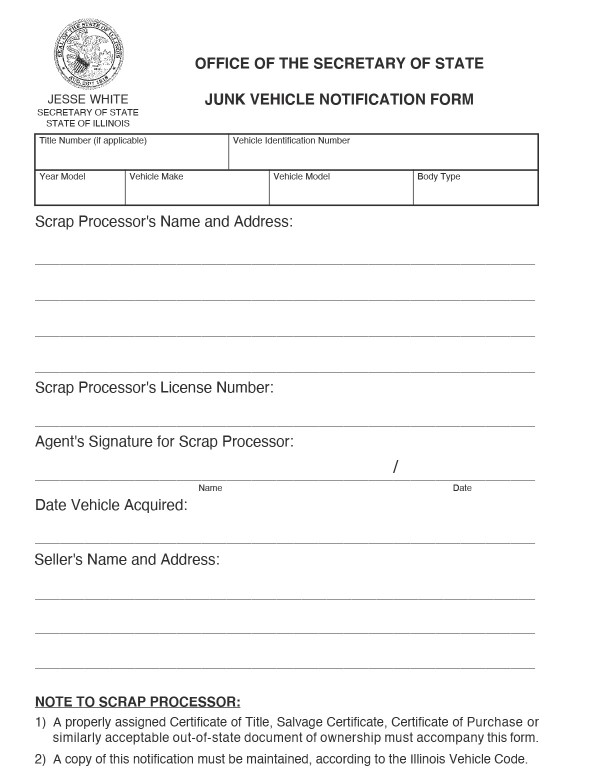 bill-of-sale-templates/illinois-il Junk vehicle notification (Form VSD-325)