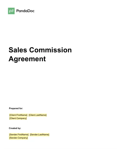 Sales Commission Agreement Template