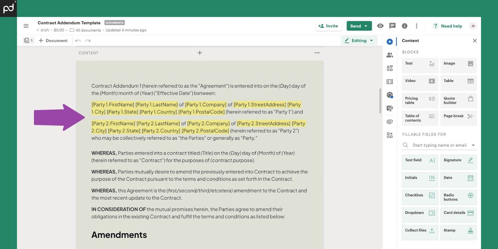Image from How to write a contract addendum (with examples and legal tips)