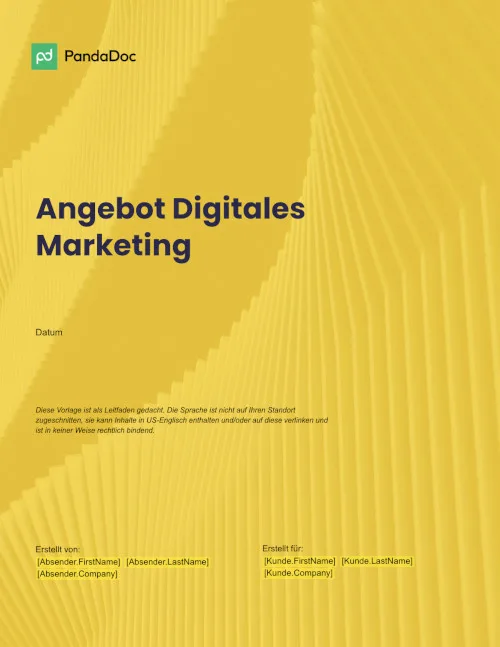 Kostenvoranschlag für digitales Marketing