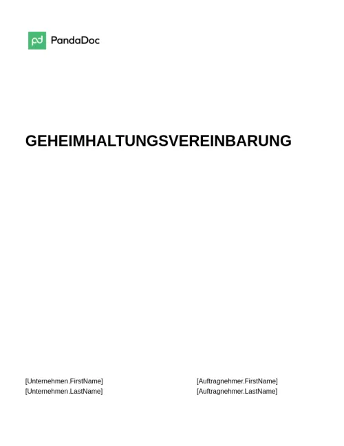 Geheimhaltungsvereinbarung