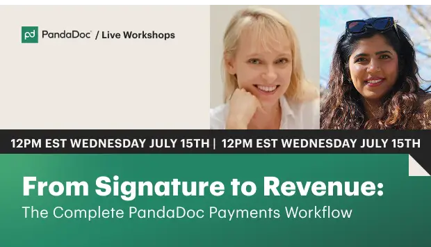 Two headshots of women promoting workshop titled: from signature to revenue