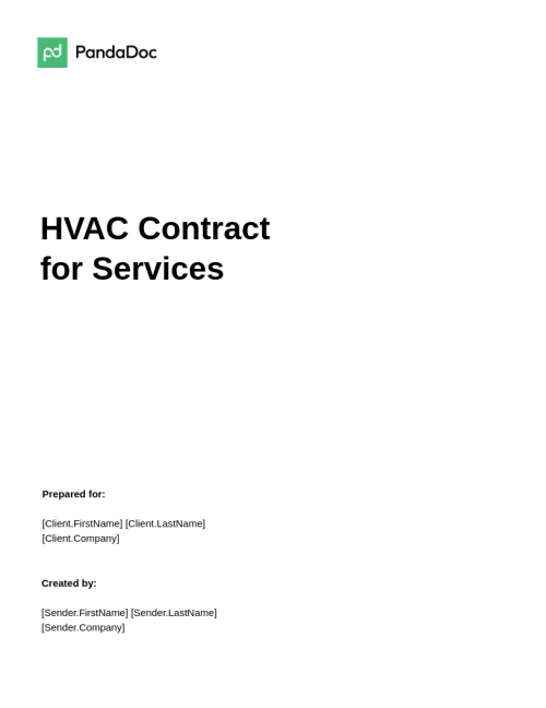 HVAC Contract Template