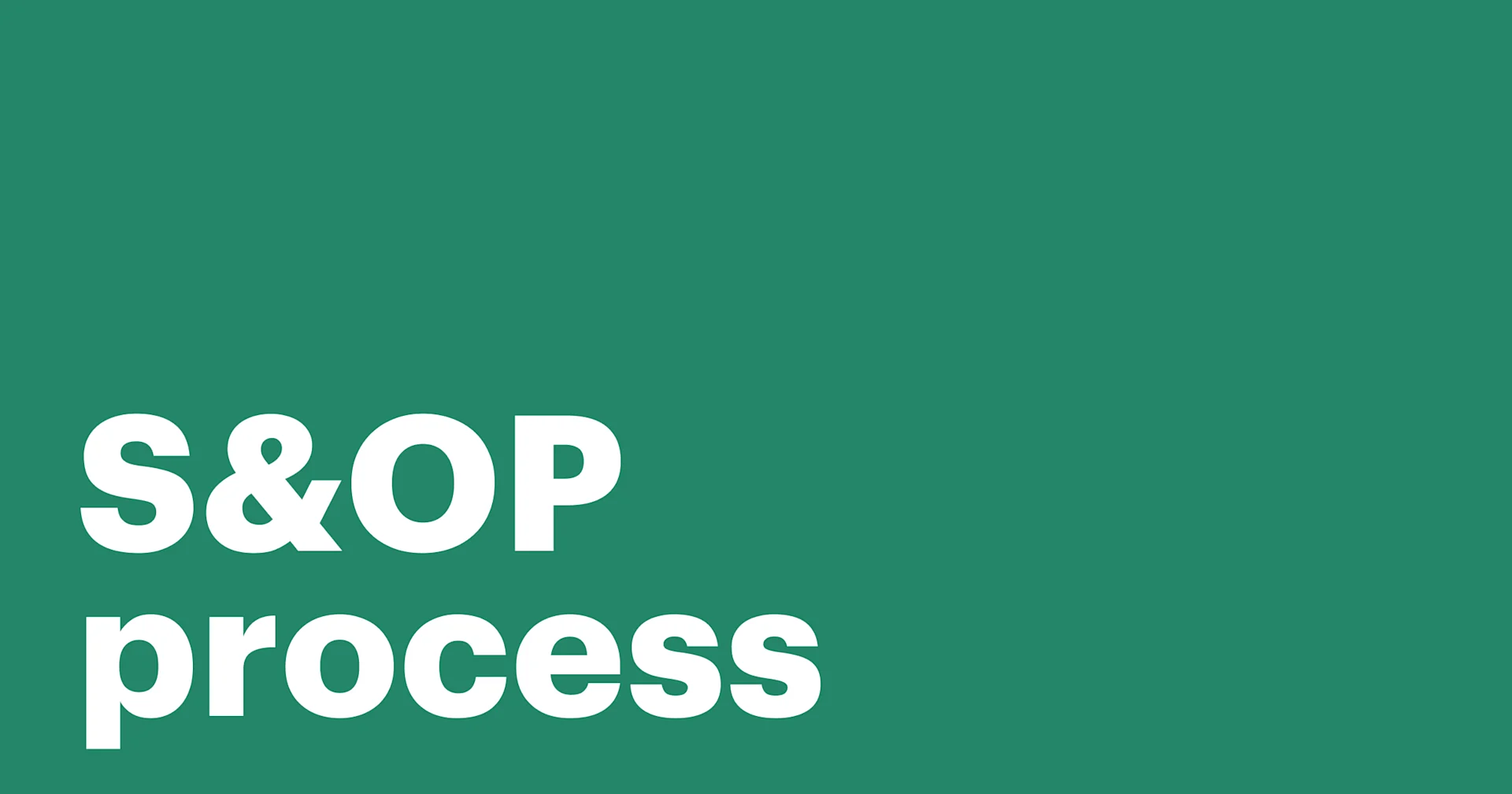 Featured: What is the sales and operations planning process?