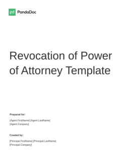 Revocation of Power of Attorney Template