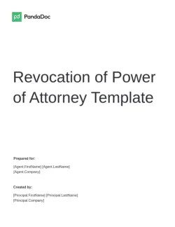 Revocation of Power of Attorney Template