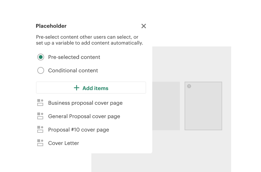 Minimize mistakes with pre-selected items