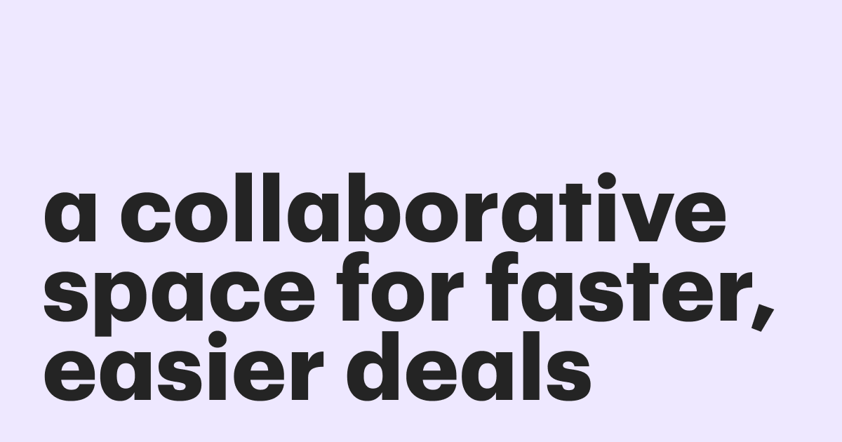 Featured: Introducing Rooms, a collaborative space for faster, easier deals