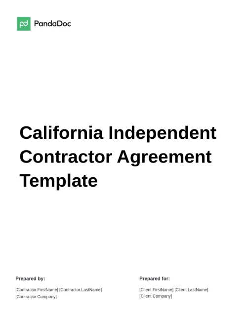 California Independent Contractor Agreement