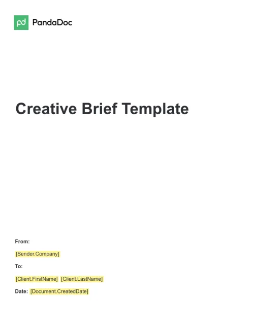 Creative Brief Template