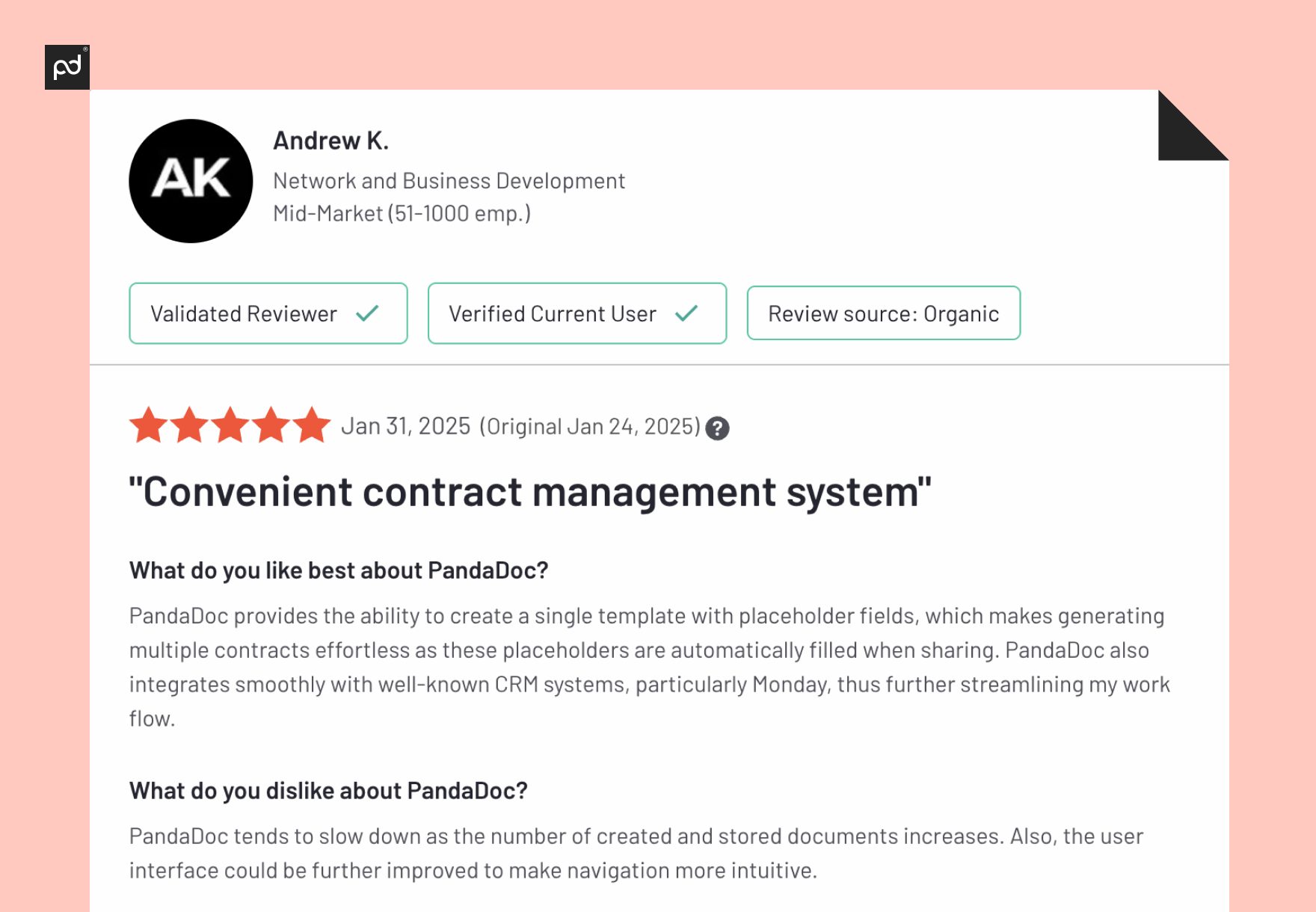 Image from The top 5 reasons sales, revops leaders, and other professionals love PandaDoc
