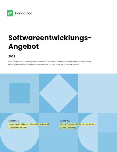 Kostenvoranschlag für Softwareentwicklung